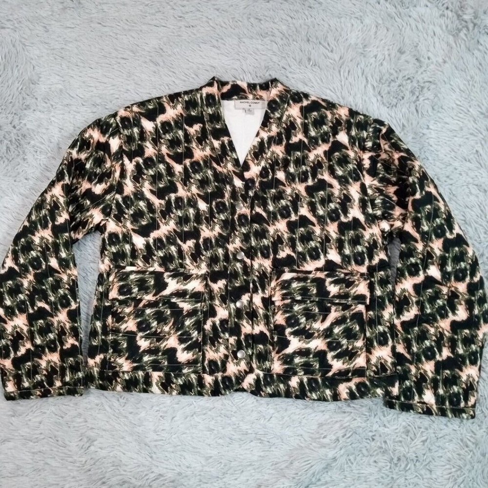 Rachel Comey Womens Jacket Blazer Multicolor M Button‎ Lined Pockets Puffy